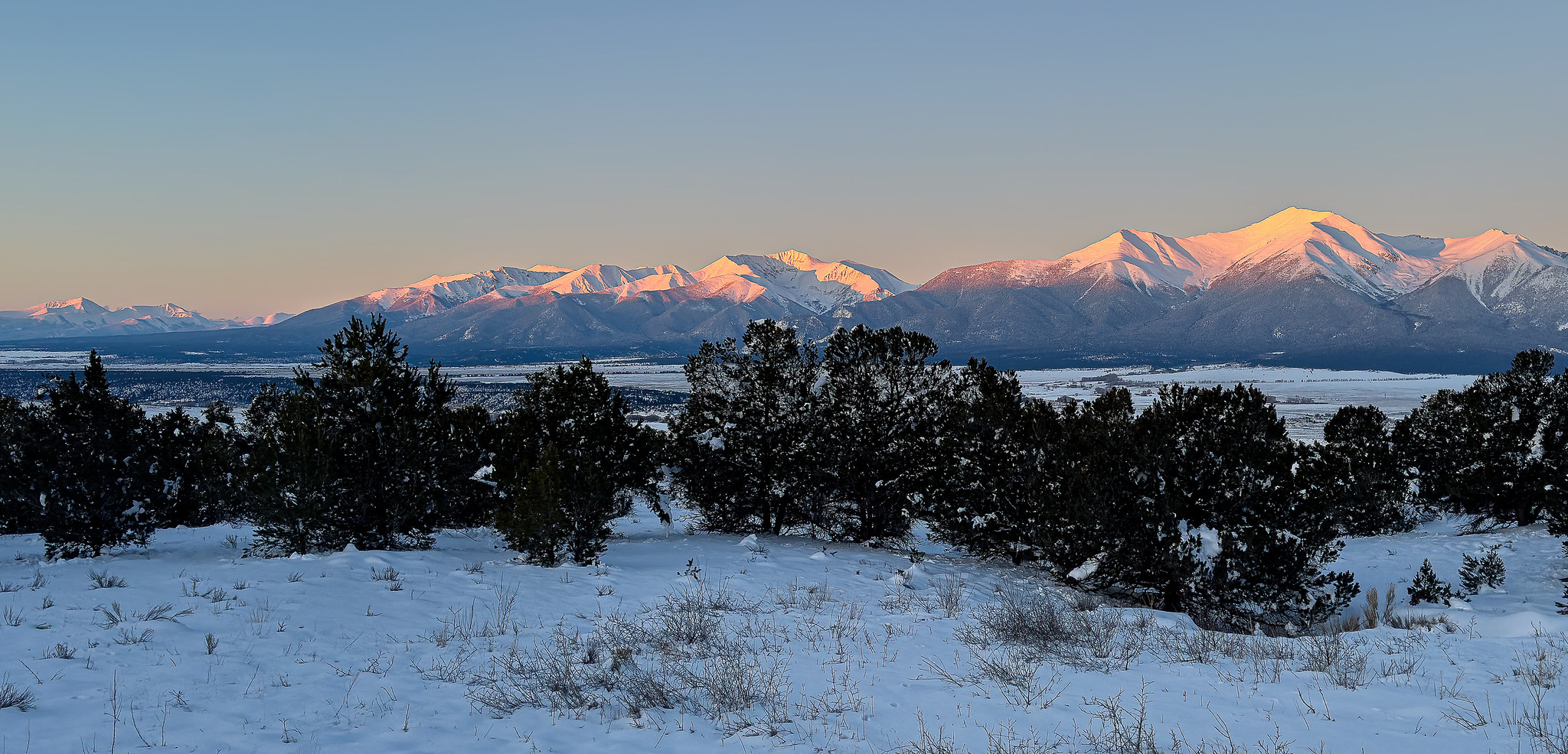 First light on the Collegiate Peaks